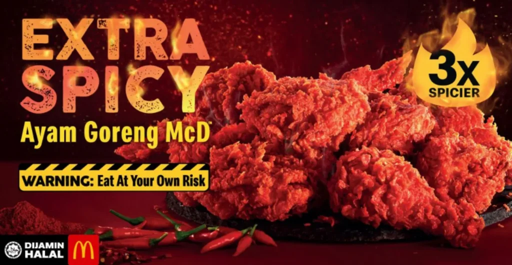 mcdonalds ayam goreng extra spicy