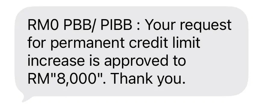tambah limit kad kredit public bank